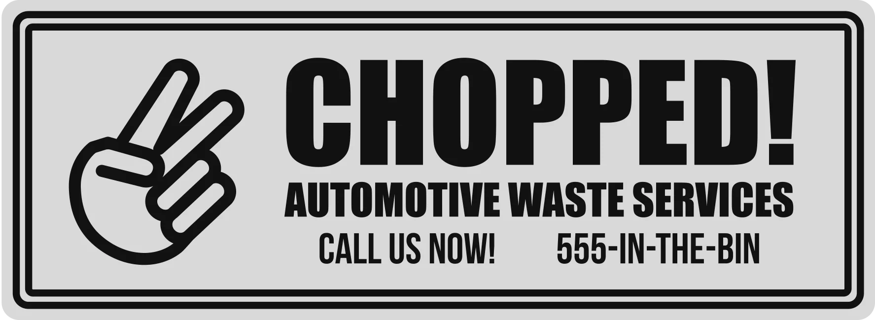 Chopped Waste Services Sticker
