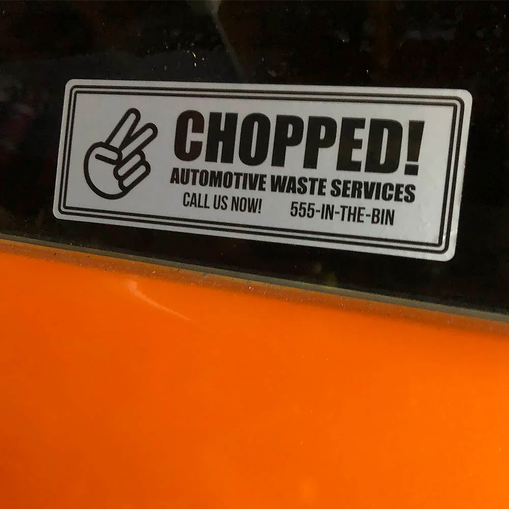 Chopped Waste Services Sticker - Image 2