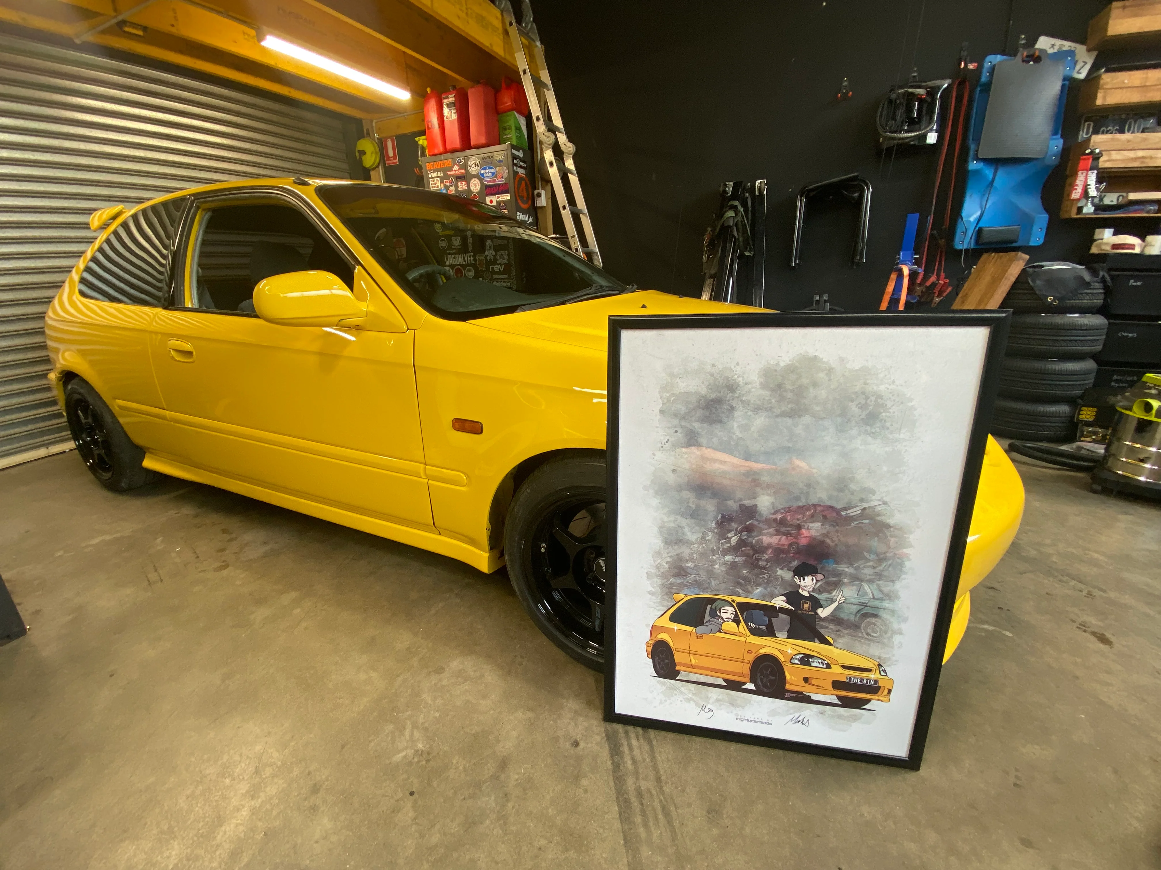 Limited Edition HONDA CIVIC Poster [AUTOGRAPHED] - Image 2