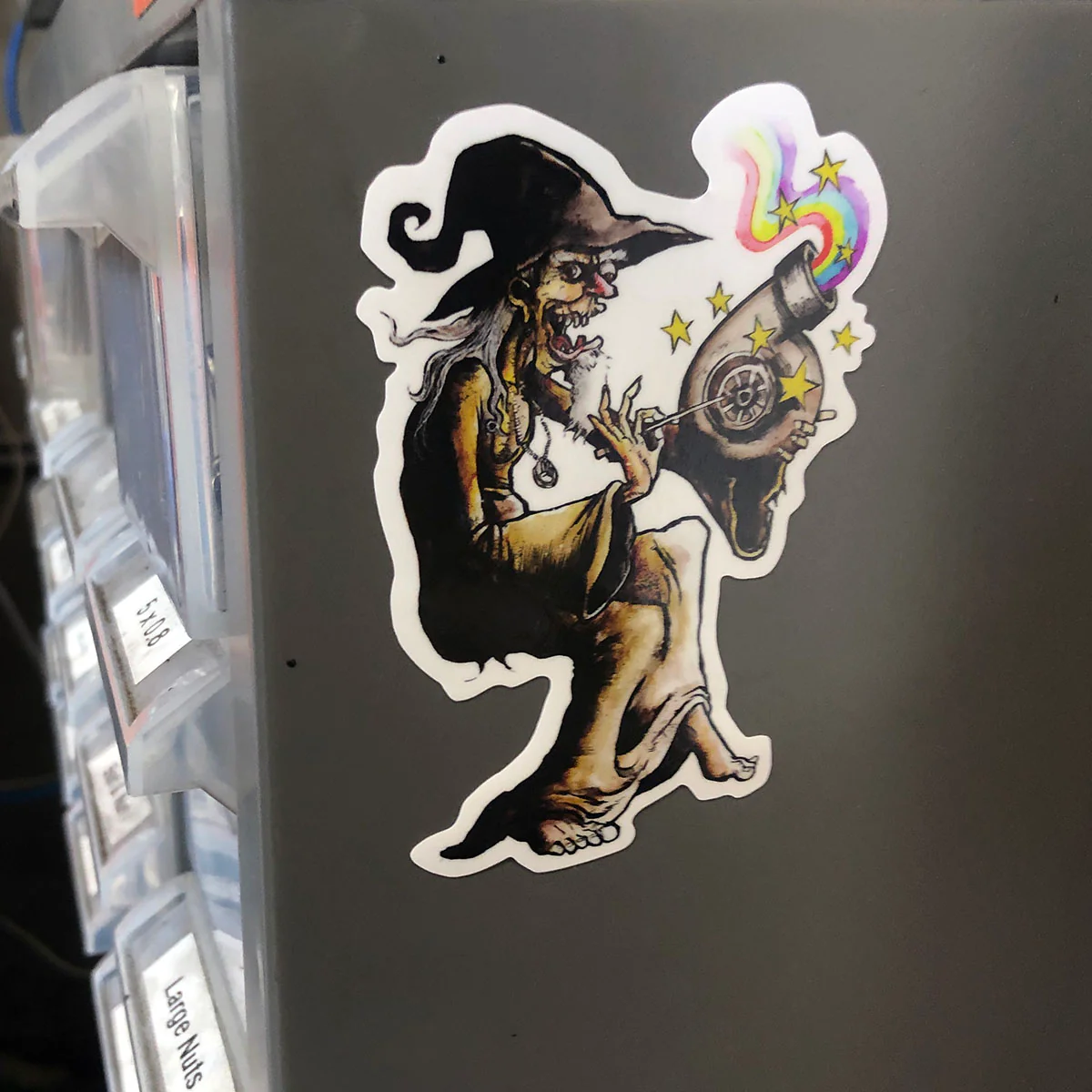 Electric Space Wizard Sticker - Image 2