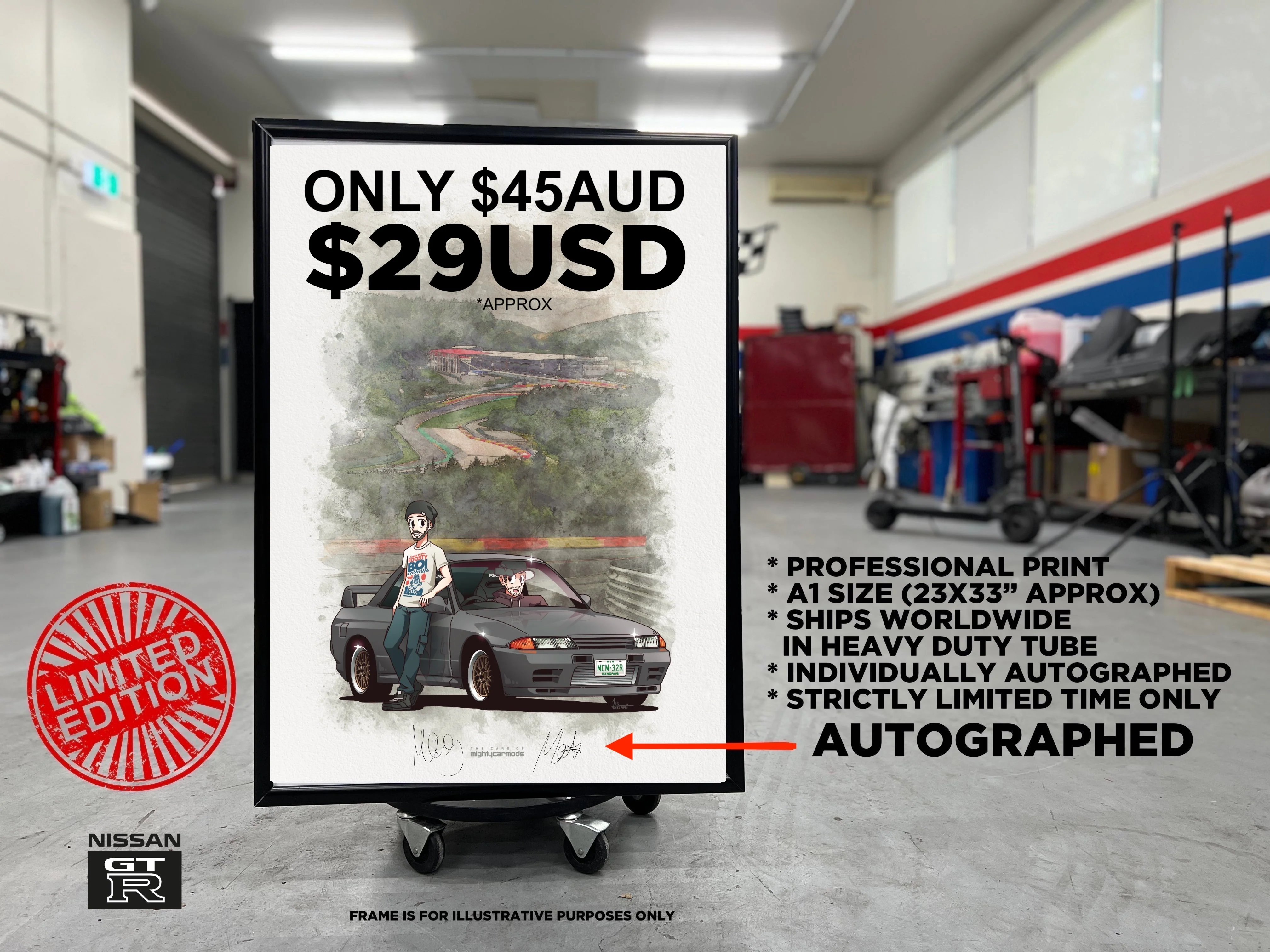Limited Edition R32 GTR Poster [AUTOGRAPHED]